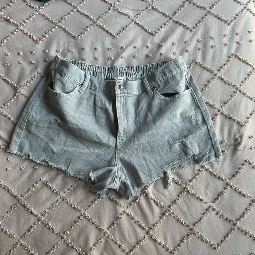 Aerie Light Gray Jean Shorts NWT